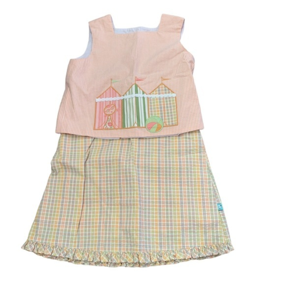 NWT Pippa & Minnow Plaid Circus Separate Top‎ Skirt 6x